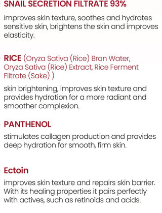 K-SECRET SEOUL 1998  CREAM SNAIL MUCIN 93% + RICE 100 ML