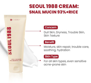 K-SECRET SEOUL 1998  CREAM SNAIL MUCIN 93% + RICE 100 ML